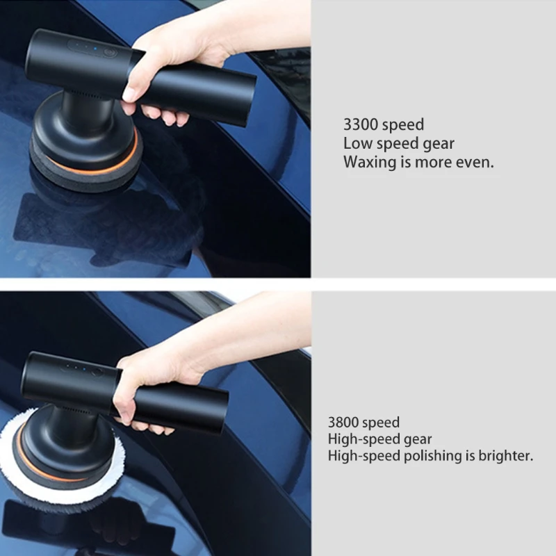 

2021 2 Gear Adjustable Speed Waxing Machine for Wireless Car Vihicle Polisher Tools Homogeneous Buffing Waxing Machine