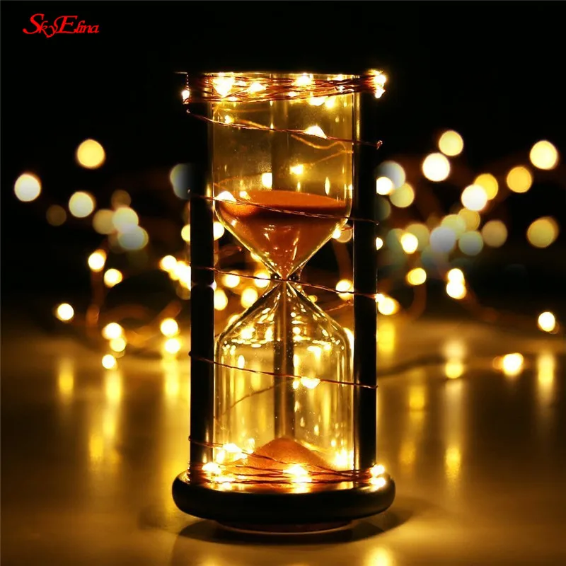 Медный провод светодиодная гирлянда сказочный светильник с пультом