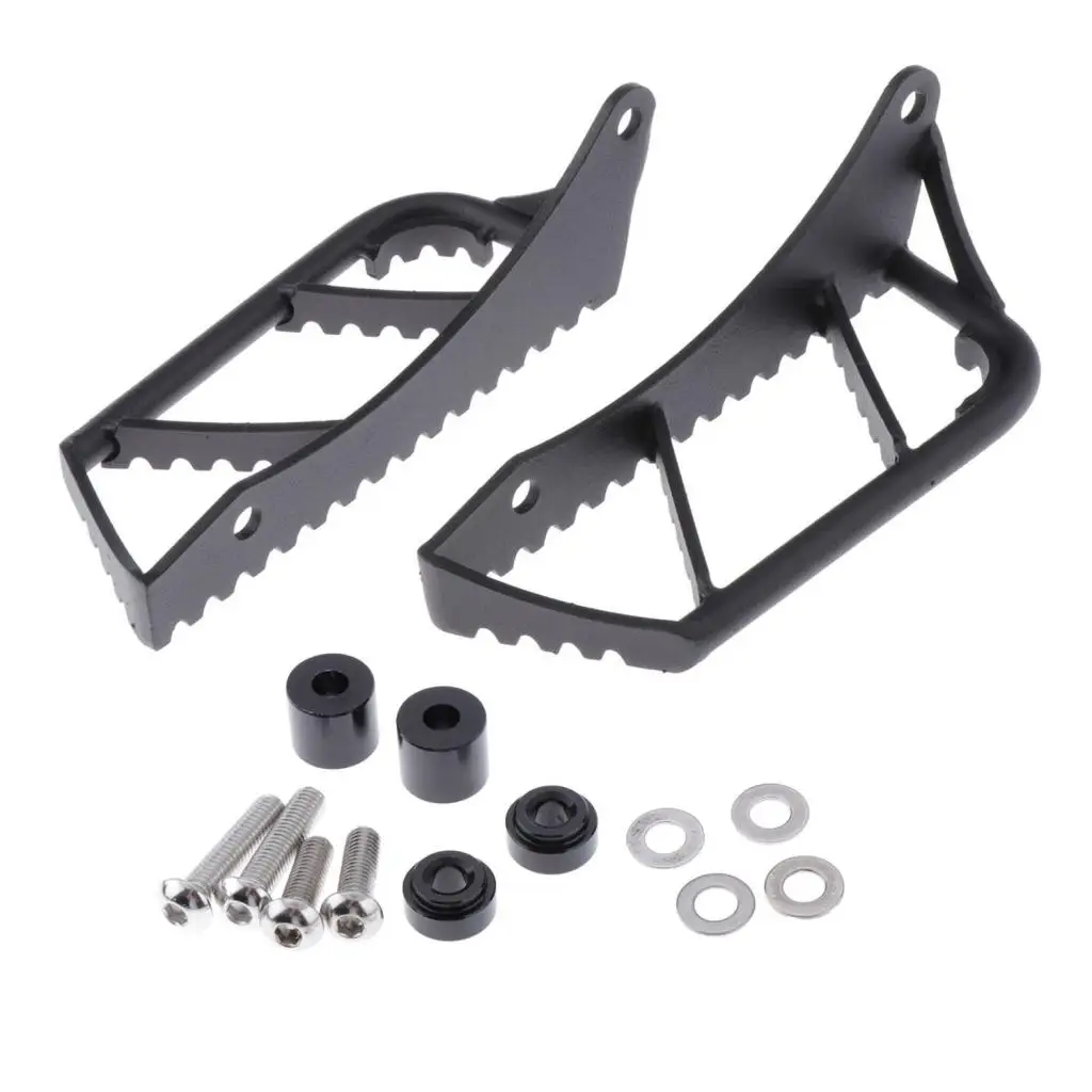 

1 Pair Aluminum Motorcycle Rear Passenger Resr Footpegs for Honda X ADV 750 2017 2018 - Black