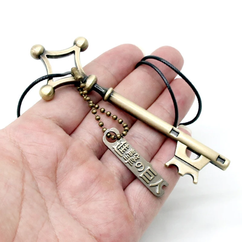 Аниме Обувь для косплея по аниме атака на Титанов Eren металлический ключ ожерелье