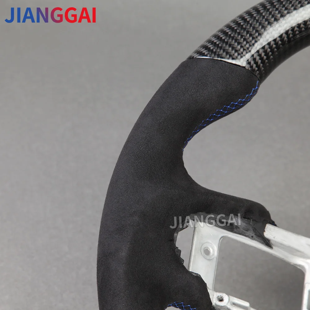 Рулевое колесо из углеродного волокна для Ford Mustang 2015-2017 2018-2023 красное рулевое с