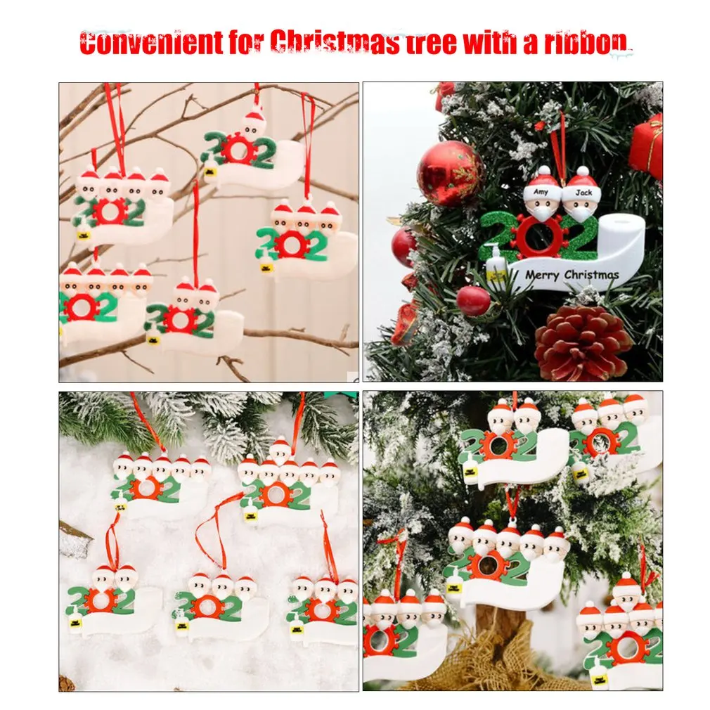 

Diy Name Blessing Pvc Mask Snowman Christmas Tree Hanging Ornament Pendant Christmas Party Decoration Gift