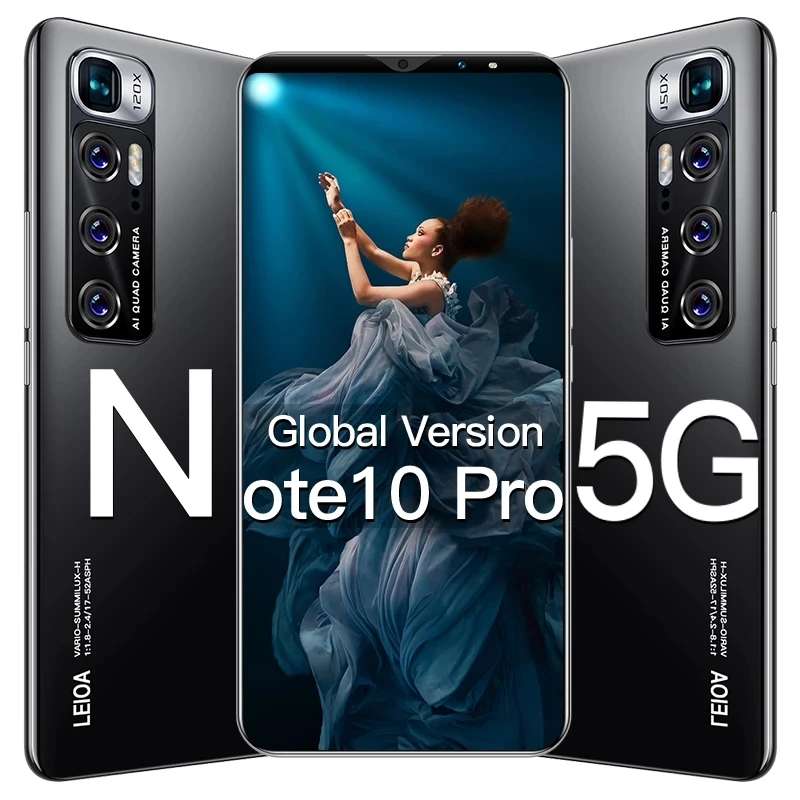 Smartphone note 10 Pro Global, pantalla HD de 6,1 pulgadas, 16 + 512GB, 24 + 48MP, 4800mAh, Android 10, desbloqueado, 5G, compatible con Google GPS-0