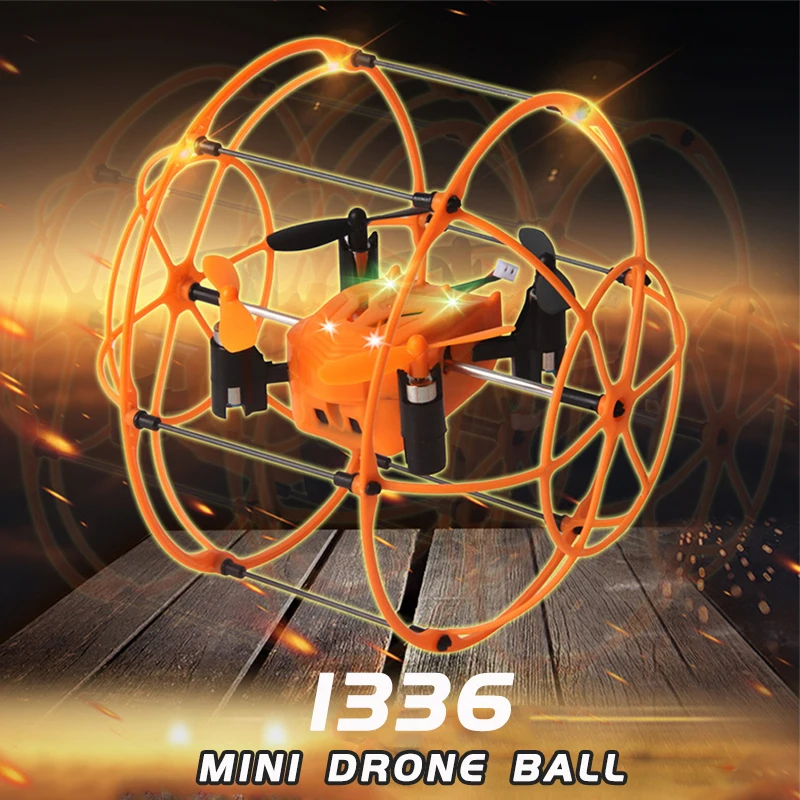 Heic Max 1336 3D флип ролик бесголовый Дрон RC вертолет игрушки мини шар небо ходунки 2 4