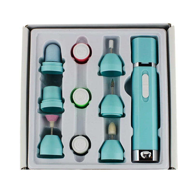 

Electric Nail File Drill Polisher Acrylic Manicure Pedicure Manicure Machine Kit 9 in 1 Drill Bits Electric Manicure Drill