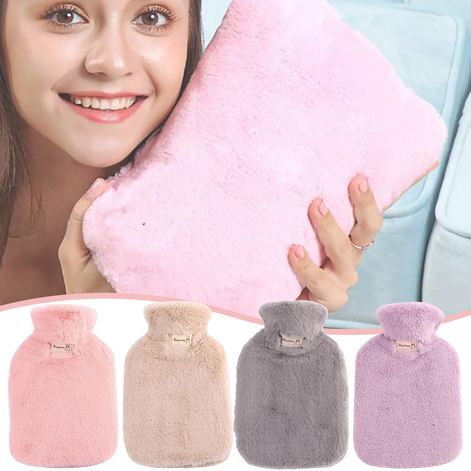 Большая резиновая сумка для бутылок с горячей водой из ПВХ 4 # теплая