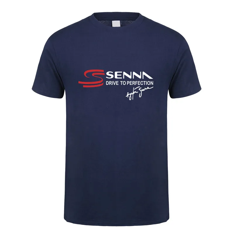 

Ayrton Senna T Shirt Men Short Sleeve Cotton Senna Drive to Perfection T-shirt Top Tees Tshirts LH-148