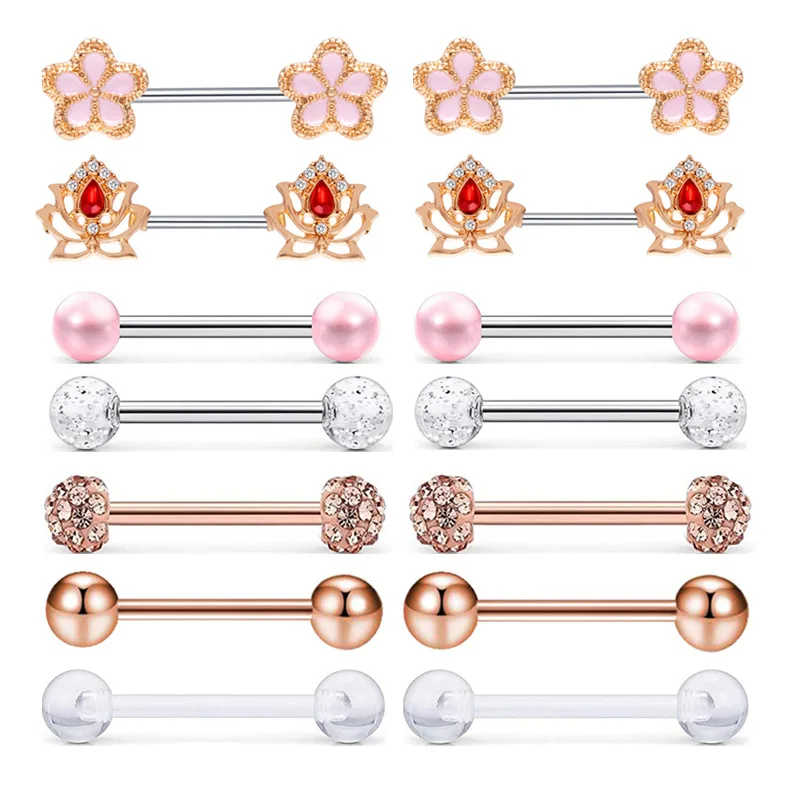 

A Lot New Nipple Ring Surgical Steel Bar U Shape Barbell Body Piercing Jewelry