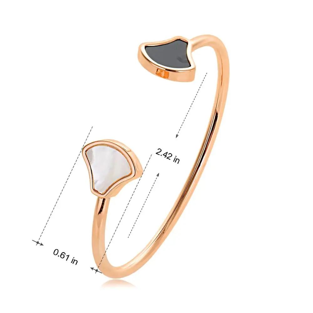 Венский классический браслет с ракушками и листьями Регулируемый Открытый