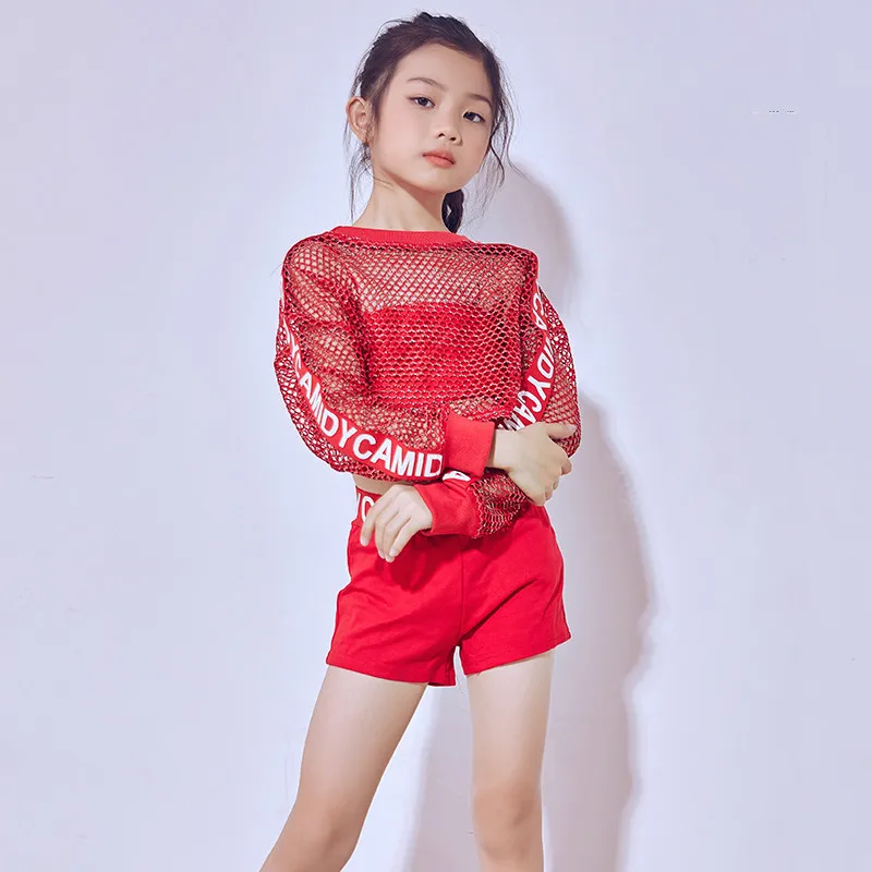 Костюмы для джазовых танцев девочек Детский современный танцевальный костюм в