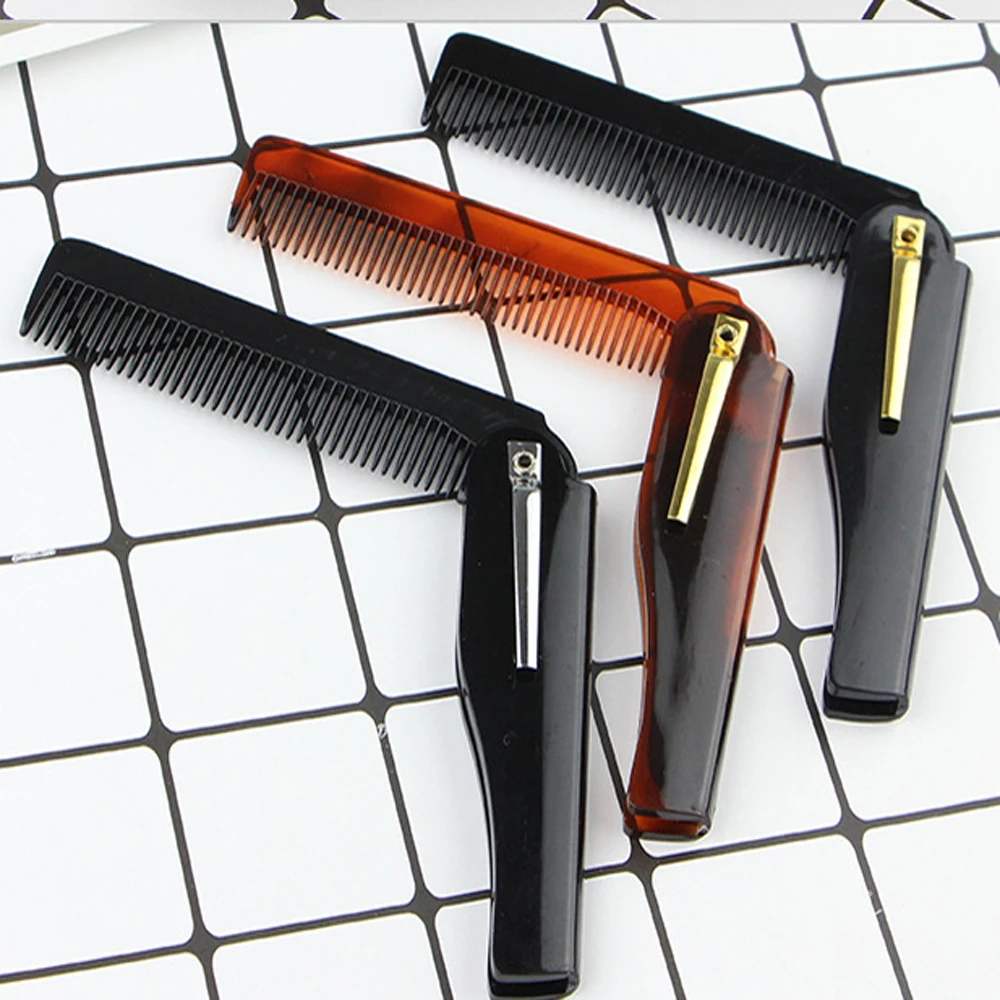 Складная портативная маленькая расческа для путешествий с ручкой-ручкой