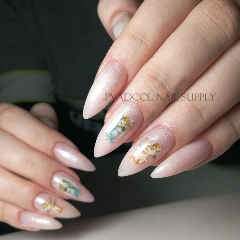 Роскошные 3D наклейки для дизайна ногтей наклейка самоклеящийся дизайн ангела Cherub украшения аксессуары