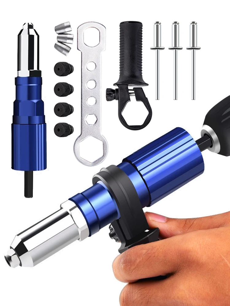 Электрический пистолет для заклепок адаптер дрели беспроводной заклепочный