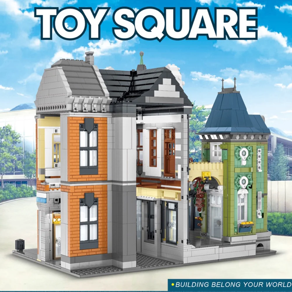 

5290pcs Creative Street Blocks Brick Series View Toys Store Afol Square Building Blocks Brick Toys For Children