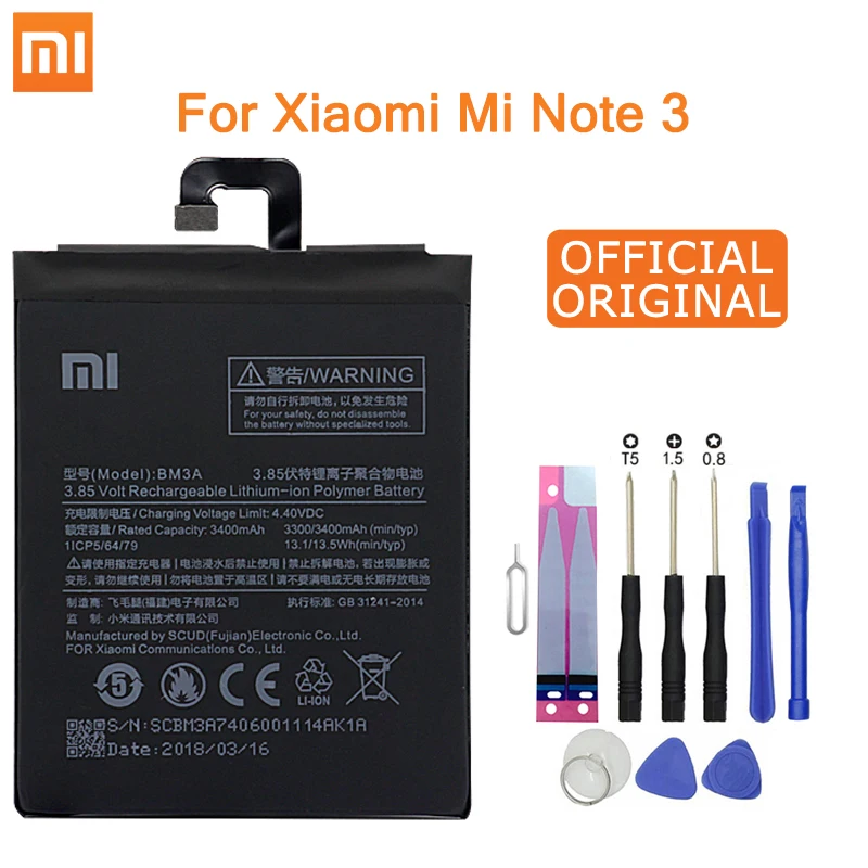 Аккумулятор для телефона Xiao mi BM3A для Xiaomi mi Note 3, сменный аккумулятор 3300 мА/ч, аккумуляторы для телефонов большой емкости, бесплатные инструменты
