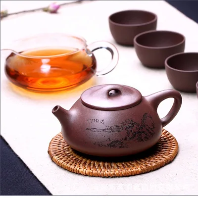 

220ML Yixing undressed ore ceramic tea-pot paragraphs stone gourd ladle pot, purple clay piece of mud