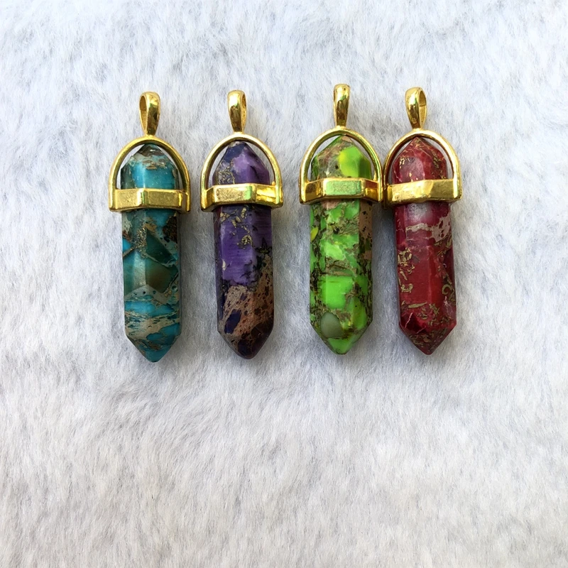 Оптовая продажа 4 шт. зеркальные бусины исцеляющая чакра 8x32 мм зеркальная точка |