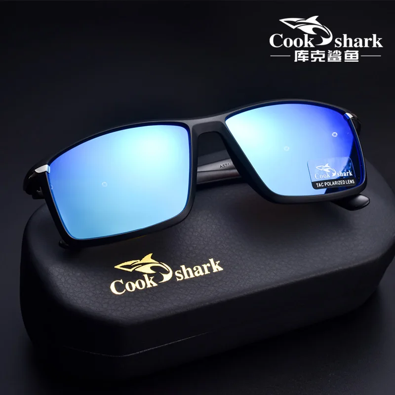 Мужские поляризованные солнцезащитные очки Cook shark для вождения с защитой от