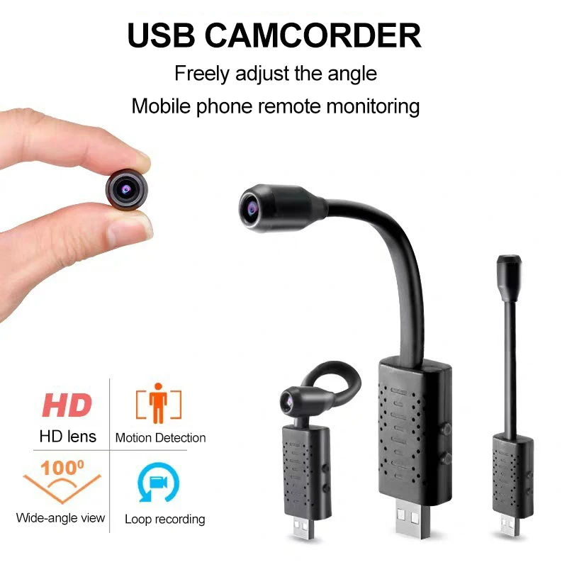 1080P Мини USB камера наблюдения с сотового телефона Удаленный просмотр портативный