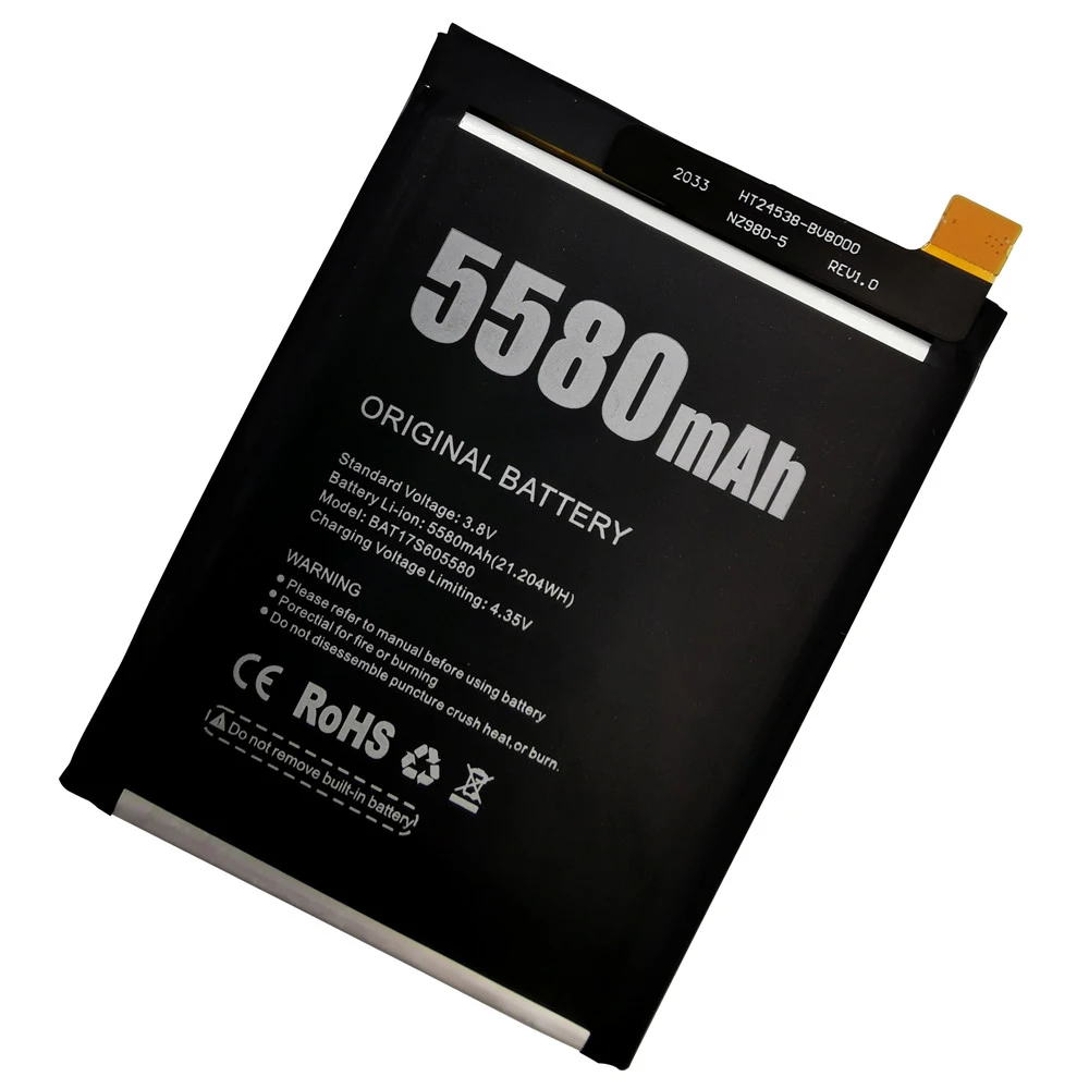 Новый оригинальный запасной аккумулятор 5580 мАч для DOOGEE S60 BAT17M15580 и BAT17S605580 |