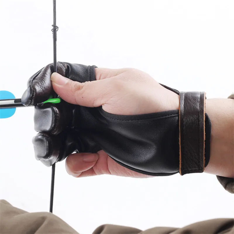 1 шт. перчатки для стрельбы из лука защитные пальцев защита левой и правой рук