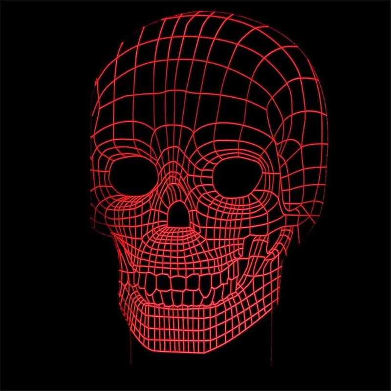 

Skull 3D LED Night Light Skull Head RGB Luminaria Lamparas Desk Table Lamp Bedroom Decoration Lighting Touch Remote Kids Gifts