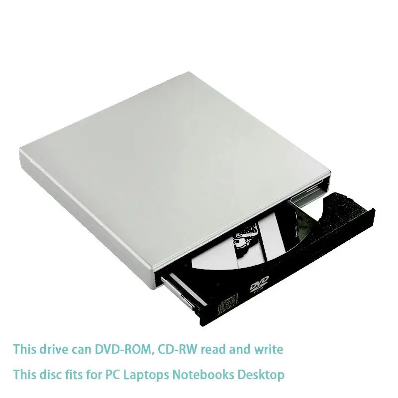 Универсальный USB 2 0 dvd диска внешний CD RW DVD/CD плеер магнитофон проигрыватель