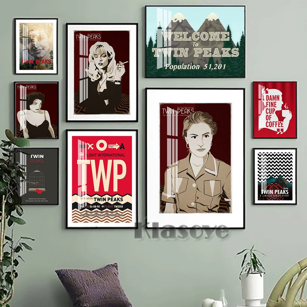 

Twin Peaks TV Series Show Retro Poster Character Prints Art Canvas Painting Vintage Abstract Wall Picture Living Room Home Decor