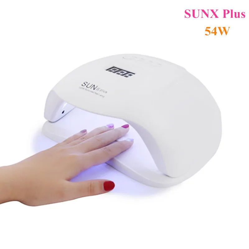 54 Вт SUNX Plus лампа для ногтей сушилка для УФ светодиодный гель лампа для маникюра сушка лака для ногтей ледяная лампа для маникюра - Цвет: Белый