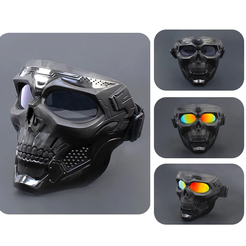 Outdoor Anti-fog Airsoft Mask Protective Gear Full Face Helmet Paintball Skull Safety Goggle Tactical | Спорт и развлечения