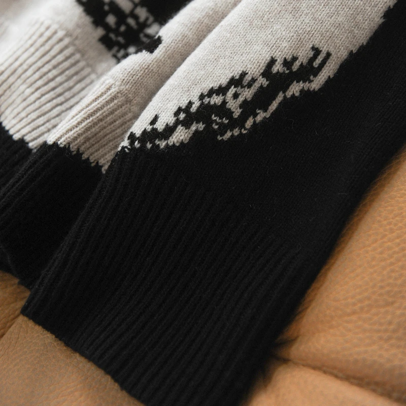 

Sweater Women Vintage Sweater Casual Styel 65% Wool Blended Turtleneck Loose Long Sleeves Pullovers Knitwear New Fashion