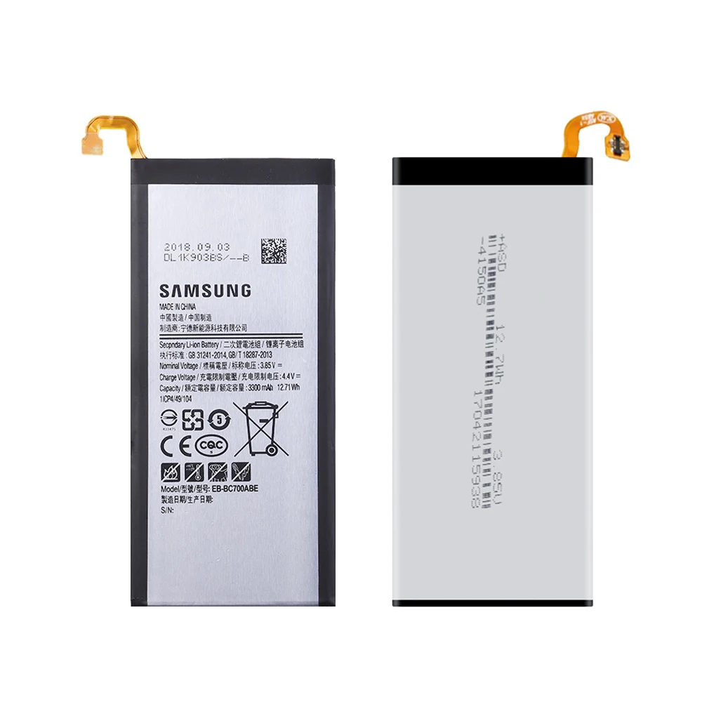 100% Оригинальный Батарея EB-BC700ABE для Samsung Galaxy C7 SM-C7000 3300 мАч Мобильный телефонная