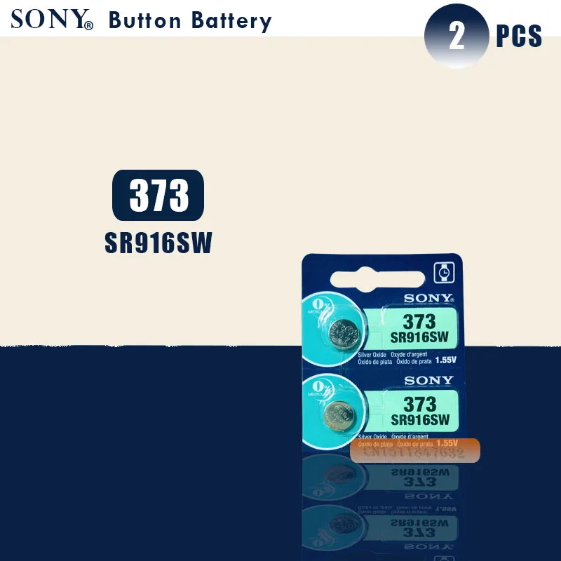2pcs Sony 100% оригинал 373 SR916SW 916 SR916 батарея для часов кнопочная монета сделано в