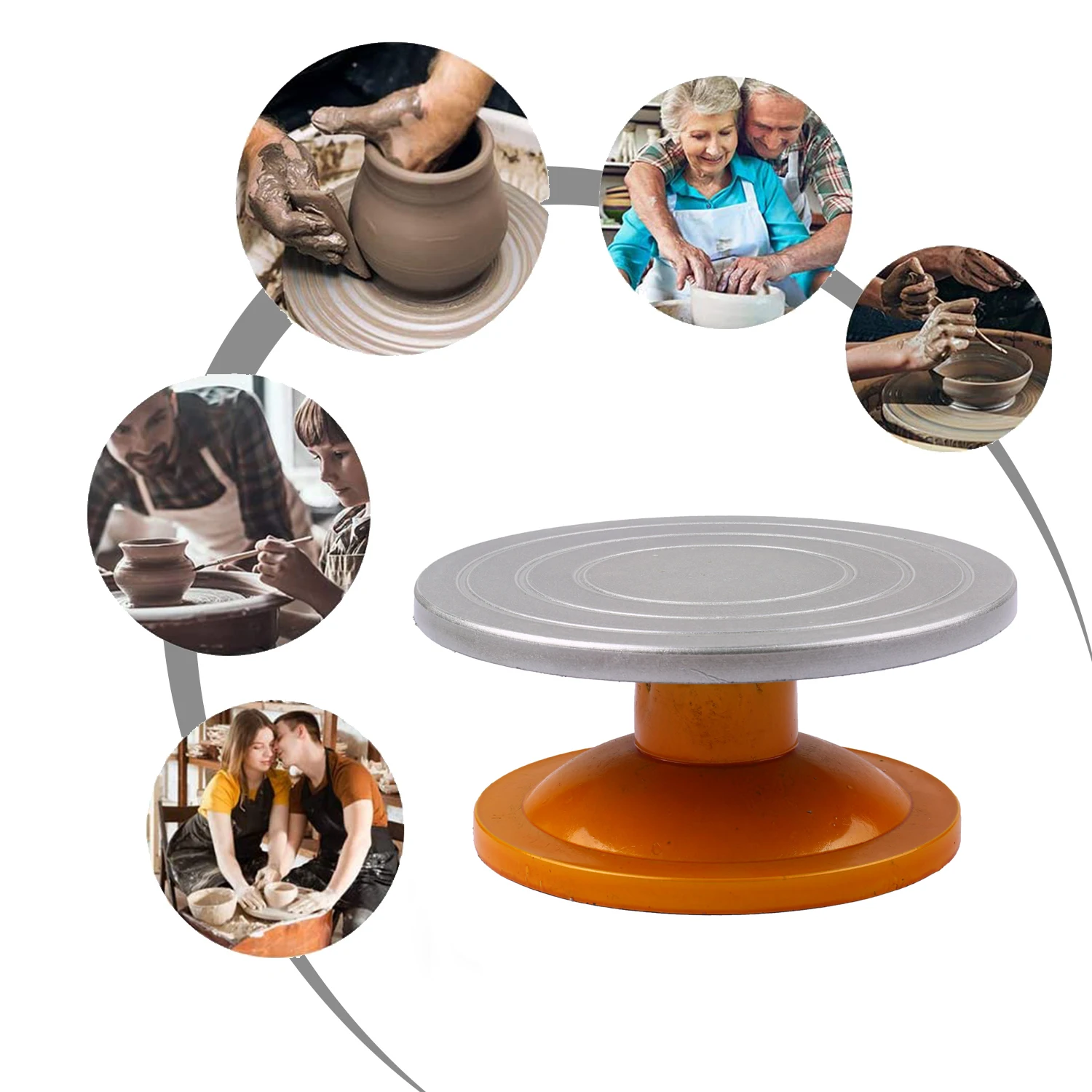 

Ceramic MachineArt Supply 12in Diameter Sculpting Wheel Mini Clay Making Pottery Wheel Turntable with Ball Bearings