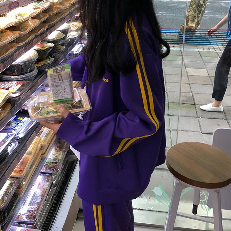 3 вида цветов Сезон весна-осень Женские комплекты толстовка на молнии Топы +