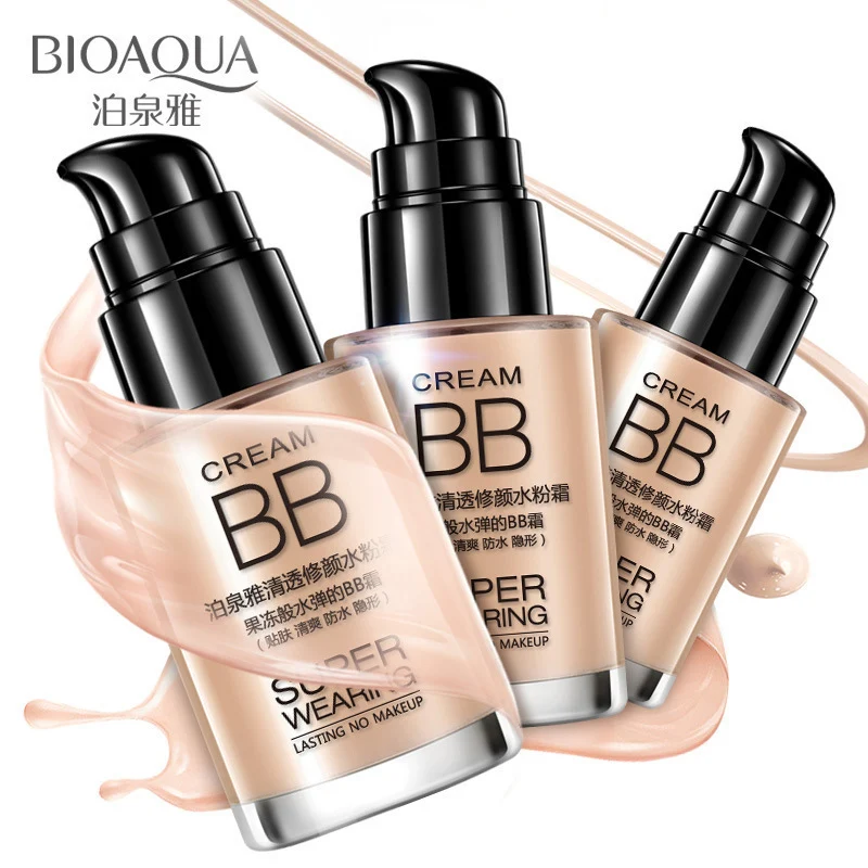 

BIOAQUA Moisturizing BB Cream Face Care Foundation Natural Flawless Refreshing Base Makeup Cover Facial Oil-control Concealer