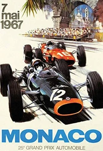 

DYTrade Monaco Grand Prix 1967 Vintage Look Custom Metal Signs 8 x 12 Bar Cafe Yard Signs House Signs