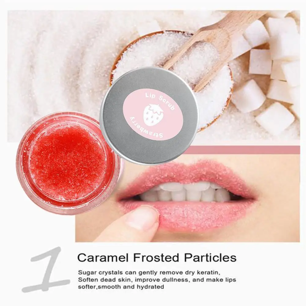 

20g Strawberry Lip Scrub Care Exfoliating Dead Skin Moisturizing Lipstick And Preventing Lip Exfoliating Dryness Reducing L N2i4