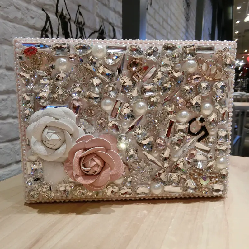 Шкатулка для ювелирных украшений с бриллиантами двухслойный вместительный