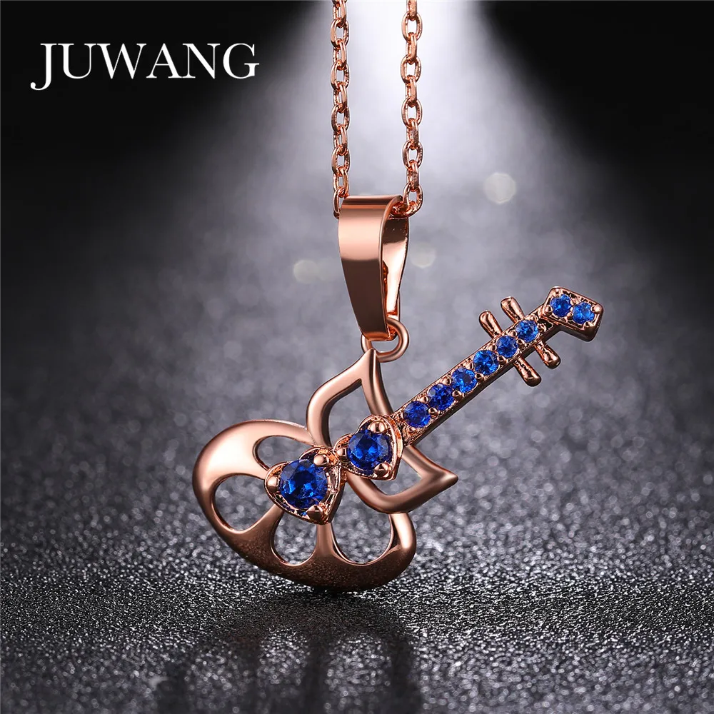 Женский кулон с фианитом JUWANG длинное ожерелье кристаллом скрипки вечерние
