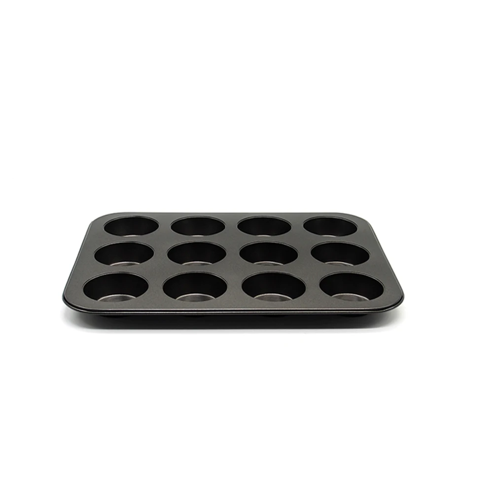 

Nonstick Muffin and Cupcake Pan 12 Cavity Brownie Baking Pan,Carbon Steel Muffin Tin and Cupcake Tray for Oven Baking