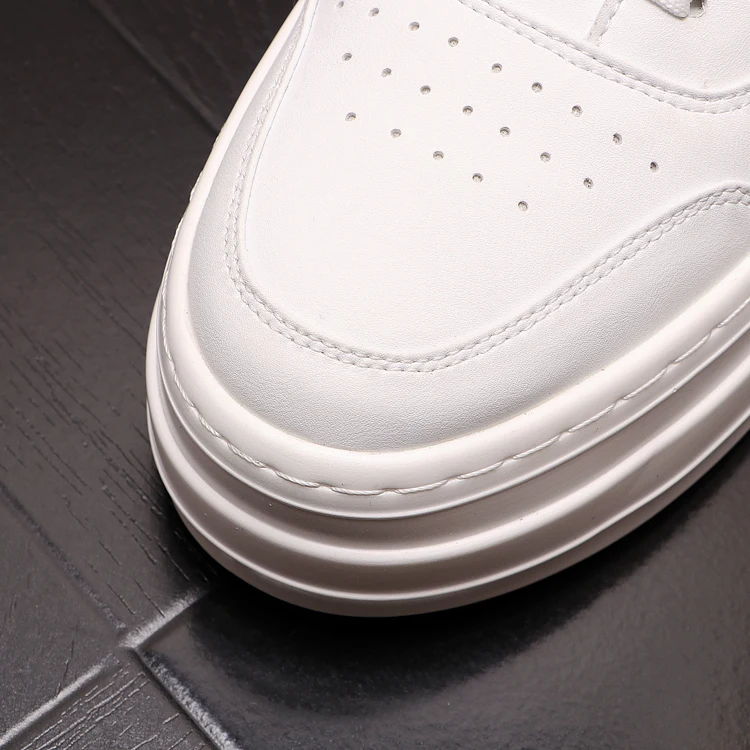 Harga Sepatu Top Tinggi Pria Sepatu Kasual Kulit Putih Sepatu Bot Pergelangan Kaki Hip Hop Sneakers Mewah Desain Punk Zapatillas Hombre