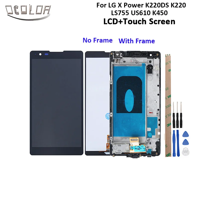 Ocolor для LG X power K220DS K220 LS755 US610 K450 ЖК дисплей и сенсорный экран + рамка инструмент 5