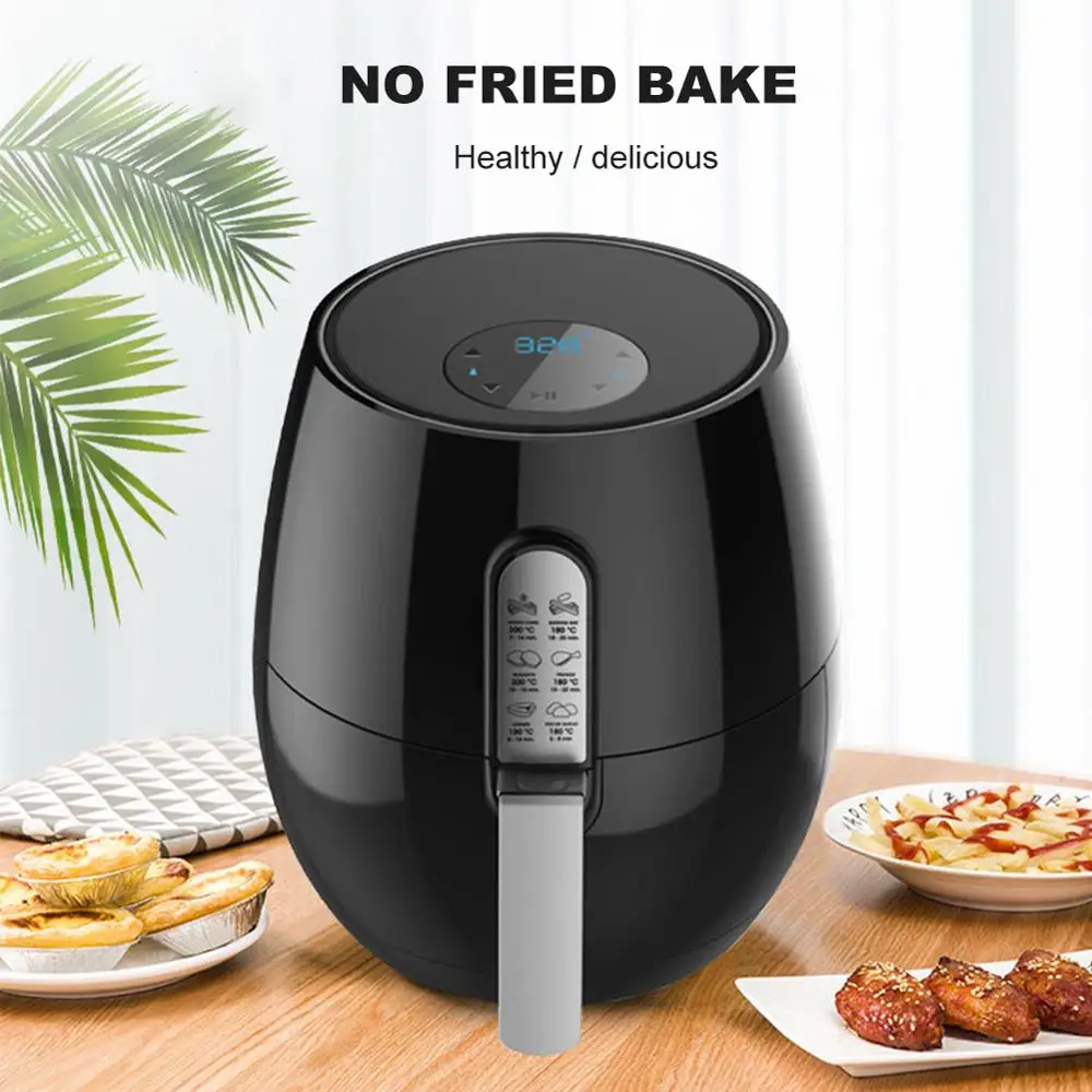 Воздушная фритюрница 120В 5.2л воздушная Жарка нагревание цифровой большой емкости