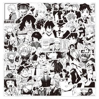 103050 pcs new black and white anime mixed graffiti sticker for motorcycle fridge luggage computer phone notebook helmet cup