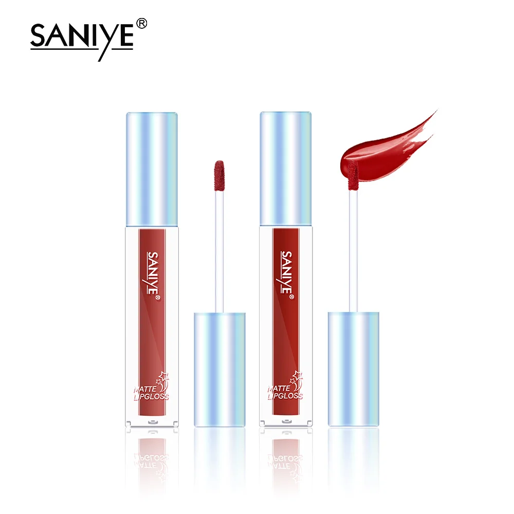 

Матовая антипригарная помада SANIYE, женский модный водостойкий блеск для губ, тинт для губ, Косметика для макияжа, жидкая помада L1182