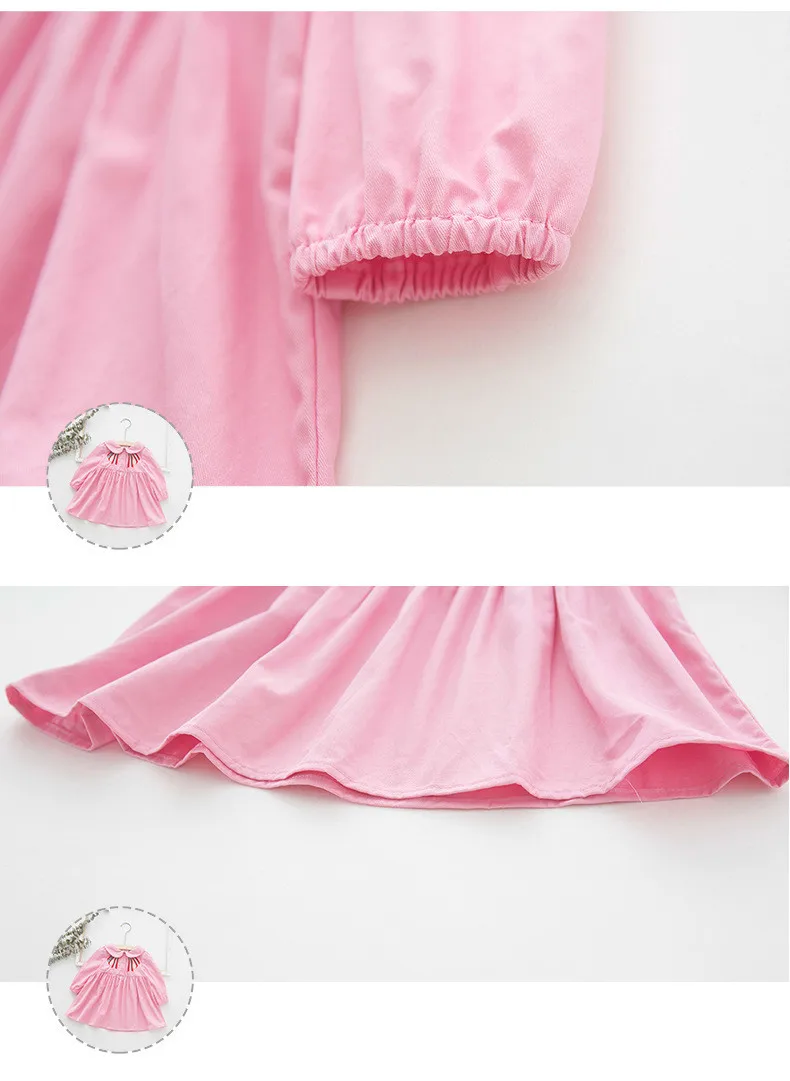 2019 новое осеннее платье из 100% хлопка с вышивкой для маленьких девочек вечерние