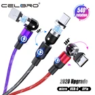 3A Магнитный зарядный кабель USB кабель Type C для зарядки и Магнит зарядки Micro USB кабель для Samsung Xiaomi Huawei USB C мобильный телефон кабель Шнур