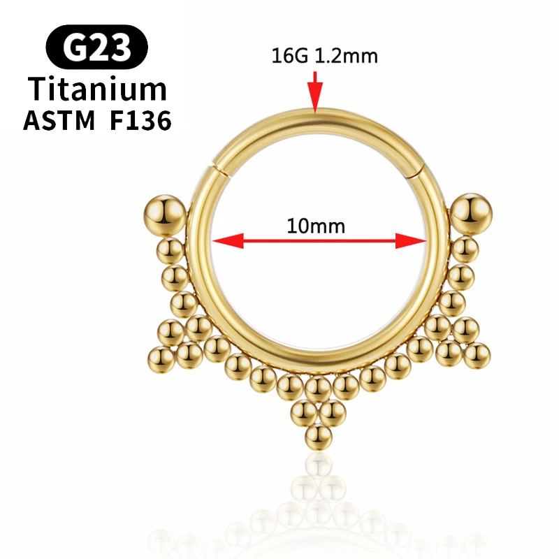 F136 титановое индийское кольцо в форме цветка для носа хирургическая диафрагма