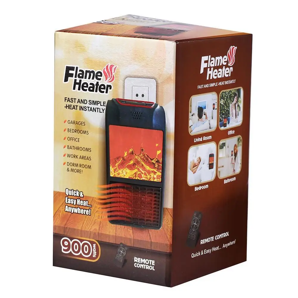 

Portable Electric Heater Wall-mounted Warm Air Electric Wall Heater Mini Plug-in Adjustable Thermostat Home Heater